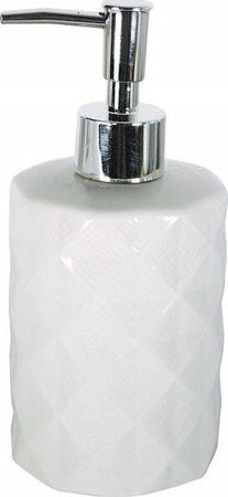 Portasapone-Cilindrico-Rombi-Bianco-Porta-Sapone--10343-Dispenser-Sapone