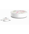 Portasapone Saponetta Accessorio Arredo Bagno Bianco Con Fiori In Ceramica 69919