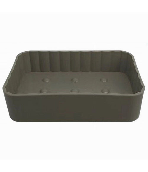 Portasapone Saponetta Da Bagno Rettangolare Beige Rigato Accessorio Arredo 79168