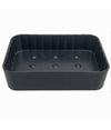 Portasapone Saponetta Da Bagno Rettangolare Grigio Scuro Rigato Accessorio 79172
