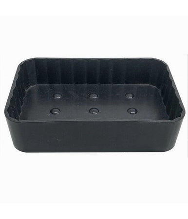 Portasapone Saponetta Da Bagno Rettangolare Grigio Scuro Rigato Accessorio 79172
