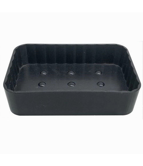 Portasapone Saponetta Da Bagno Rettangolare Grigio Scuro Rigato Accessorio 79172