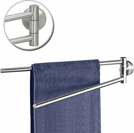 TQKAG Portasciugamani Ad Anello Da Bagno In Acciaio Inox, Finitura Oro Spazzolato, Quadrato, Con Kit Di Montaggio A Parete - 5