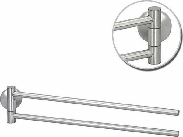 Portasciugamani Da Parete Bagno 2 Bracci Regolabili Porta Asciugamani In Acciaio Casa e cucina/Bagno/Mobili da bagno/Portasciugamani/Portasciugamani da parete Trade Shop italia - Napoli, Commerciovirtuoso.it