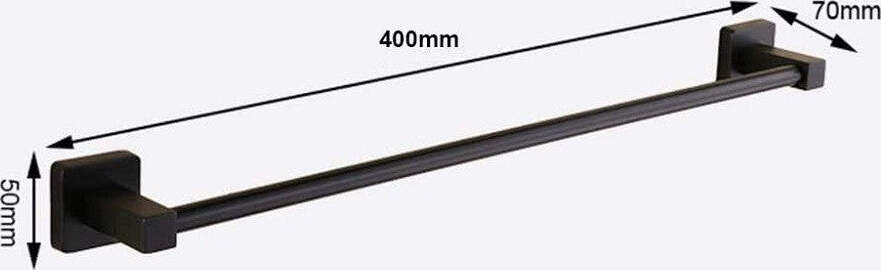 Portasciugamani In Acciaio Inox Singolo Nero Da 40 Cm Per Bagno Design Moderno Casa e cucina/Bagno/Mobili da bagno/Portasciugamani/Ganci portasciugamani Trade Shop italia - Napoli, Commerciovirtuoso.it