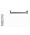 Portasciugamani Porta Asciugamano Doppio Cromato 60cm Accessori Bagno Oval 52001