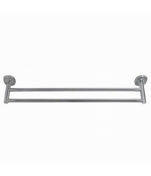 Portasciugamani Porta Asciugamano Doppio Cromato 60cm Accessori Bagno Oval 52001