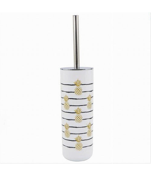 Portascopino 9.1x26.8cm Con Scopino Accessori Bagno Wc Toilette Con Ananas 69761