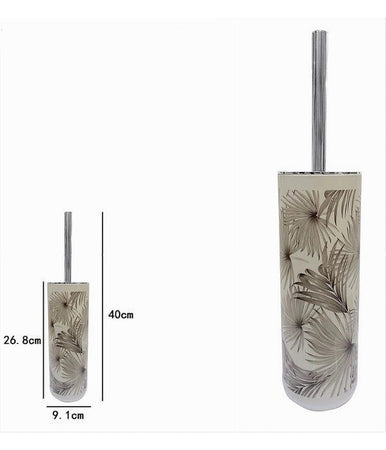 Portascopino A Cilindro 9.1x26.8cm Con Scopino Bagno Wc Toilette Tropicale 87071