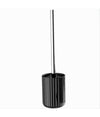 Portascopino Arredo Da Bagno Wc Toilette Nero Rigato Con Scopino Completo 69749