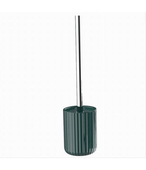 Portascopino Arredo Da Bagno Wc Toilette Verde Rigato Con Scopino Completo 69955