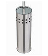 Portascopino Bagno Contenitore Spazzolone Wc In Acciaio Satinato Decorato 69442
