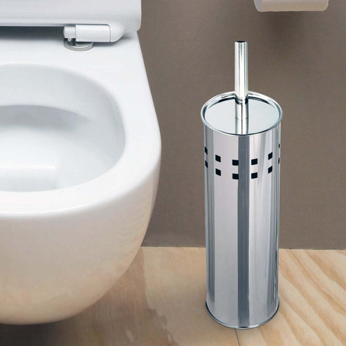 PORTASCOPINO CON SPAZZOLONE WC CILINDRO IN ACCIAIO INOX 26X10CM ACCESSORI BAGNO  Trade Shop italia - Napoli, Commerciovirtuoso.it