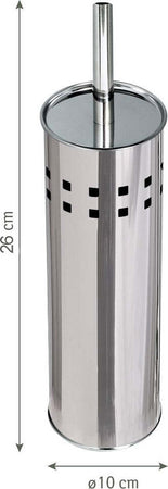 PORTASCOPINO CON SPAZZOLONE WC CILINDRO IN ACCIAIO INOX 26X10CM ACCESSORI BAGNO  Trade Shop italia - Napoli, Commerciovirtuoso.it