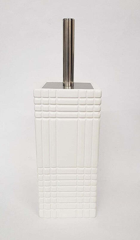 PORTASCOPINO IN CERAMICA BIANCO STRISCE QUADRI ESY_035 SCOPETTINO DA BAGNO WC  Trade Shop italia - Napoli, Commerciovirtuoso.it