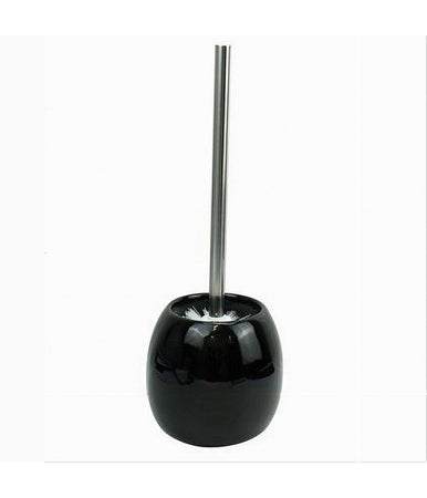 Portascopino In Ceramica Nero Con Scopino Moderno Accessorio Arredo Bagno 79251