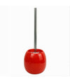 Portascopino In Ceramica Rosso Con Scopino Moderno Accessorio Arredo Bagno 79263