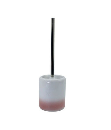 Portascopino Per Arredo Bagno Wc Toilette Bianco Rosa Con Scopino Completo 59909