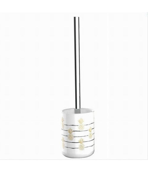 Portascopino Porta Scopino Bagno Wc Toilette Ananas Con Scopino Completo 69755