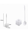 Portascopino Quadrato Decorato Bianco Per Bagno Wc Toilette Con Scopino 79824