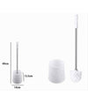 Portascopino Rotondo Decorato Bianco Per Bagno Wc Toilette Con Scopino 79822