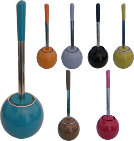 Portascopino-Scopino-In-Metallo-Colorato-Bagno-Spazzolino-Wc-Casa-Ufficio