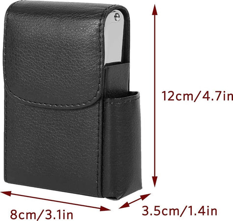 Portasigarette Da Cintura Con Porta Accendino In Tessuto Ecopelle Sigarette Nero Articoli per Fumatori > Portasigarette Trade Shop italia - Napoli, Commerciovirtuoso.it