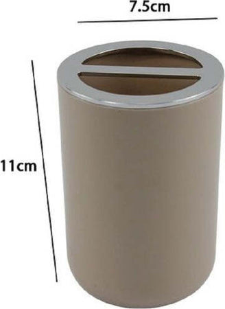 Portaspazzolini-Bicchiere-Accessori-Bagno-2-Fori-Tortora-Silver-Contenitore-69466
