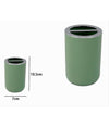 Portaspazzolini Bicchiere Accessorio Bagno 2 Fori Verde Silver Contenitore 79875