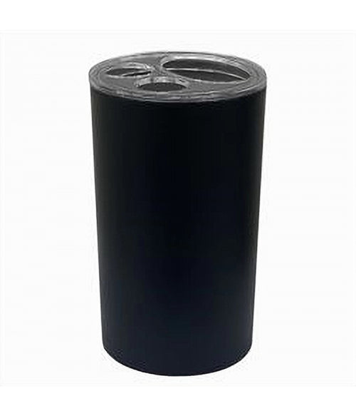 Portaspazzolini Bicchiere Dentifricio Accessori Arredo Bagno Nero A 3 Fori 79194