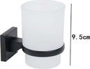 Portaspazzolini Bicchiere In Vetro E Acciaio Da Muro Nero Stile Minimal Moderno Casa e cucina/Bagno/Accessori per il bagno/Dosatori e porta accessori/Bicchieri porta spazzolini Trade Shop italia - Napoli, Commerciovirtuoso.it