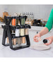 Portaspezie Girevole A 360° Con 18 Barattoli Spezie Da Cucina Con Supporto Ruota