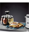 Portaspezie Girevole Con 6 Barattoli In Vetro Tappi Spargispezie Organizer Cucina