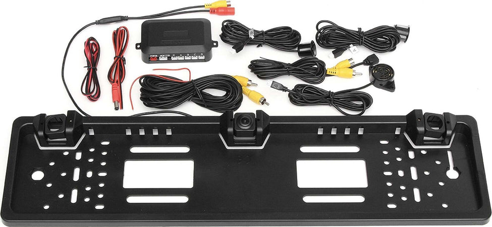 PORTATARGA CON TELECAMERA KIT RETROMARCIA TELECAMERA PORTATARGA 2 SENSORI Elettronica/Elettronica per veicoli/Elettronica per auto/Telecamera posteriore Trade Shop italia - Napoli, Commerciovirtuoso.it