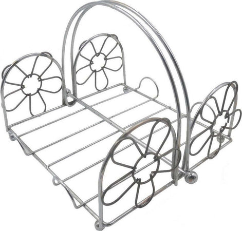 Portatovaglioli Porta Tovaglioli Tavola Cucina Metallo Cromato Fiori Con Manico Casa e cucina/Organizzazione interni/Contenitori e barattoli da cucina/Portaoggetti e supporti/Portatovaglioli Trade Shop italia - Napoli, Commerciovirtuoso.it