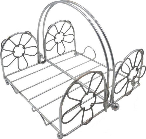 Portatovaglioli Porta Tovaglioli Tavola Cucina Metallo Cromato Fiori Con Manico Casa e cucina/Organizzazione interni/Contenitori e barattoli da cucina/Portaoggetti e supporti/Portatovaglioli Trade Shop italia - Napoli, Commerciovirtuoso.it