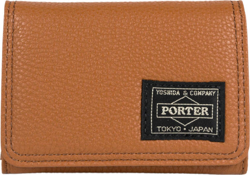 PORTER-YOSHIDA-&-CO-Calm-portacarte-in-pelle-cammello-da-uomo