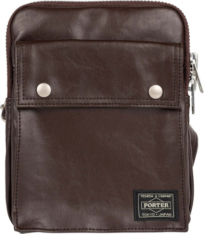 PORTER-YOSHIDA-&-CO-Free-Style-borsa-a-tracolla-verticale-in-marrone-da-uomo