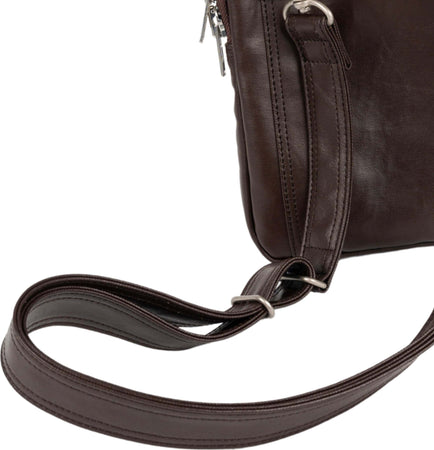 PORTER-YOSHIDA-&amp;-CO-Free-Style-borsa-a-tracolla-verticale-in-marrone-da-uomo