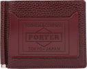 PORTER-YOSHIDA-&amp;-CO-Glaze-portafoglio-fermasoldi-in-pelle-in-bordeaux-da-uomo