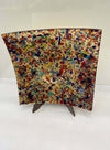 Posacenere Quadrato in Vetro Con Murrine 100% Artigianale Di Murano Venezia Murrina Millefiori E Foglia D'oro Fatto a Mano