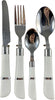 Posate set 24pz in acciaio manico bianco effetto pelle Casa e cucina/Stoviglie/Posate/Set di posate/Set di posate miste Led Mall Home - Napoli, Commerciovirtuoso.it