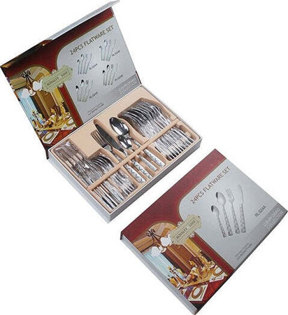 POSATE SET DA 24 PEZZI PER 6 PERSONE ROYALTY LINE ACCIAIO INOX 18/10 RL-S24A  Trade Shop italia - Napoli, Commerciovirtuoso.it