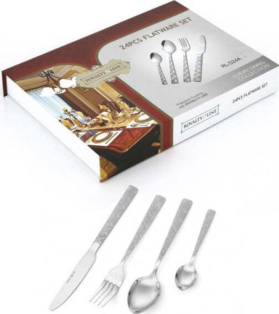 Posate Set Da 24 Pezzi Per 6 Persone Royalty Line Acciaio Inox 18/10 Rl-s24a Casa e cucina/Stoviglie/Posate/Set di posate/Set di posate miste Trade Shop italia - Napoli, Commerciovirtuoso.it