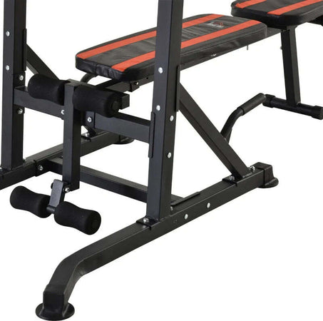 Postazione-Pieghevole-e-Multiuso-per-Allenamento-in-Acciaio-con-Barra-Trazioni-e-Sedia-Romana,-92-x-178-x-200-236cm-ZC7A91-092RDZC7