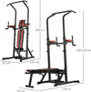 Postazione-Pieghevole-e-Multiuso-per-Allenamento-in-Acciaio-con-Barra-Trazioni-e-Sedia-Romana,-92-x-178-x-200-236cm-ZC7A91-092RDZC7