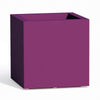 Vaso Cromia Cube quadrato decorazione a tinta unita in resina Made in Italy