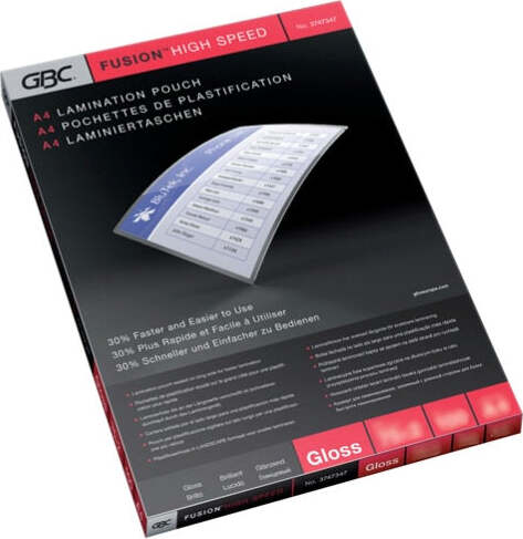 Pouches - A4 - 216x303 mm - 2x125 micron - highspeed - GBC - scatola 100 pezzi Cancelleria e prodotti per ufficio/Elettronica per ufficio/Accessori/Pouches per plastificatrici Eurocartuccia - Pavullo, Commerciovirtuoso.it