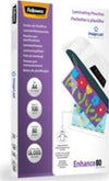 Pouches Enhance80 - A4 - 216x303 mm - 80 micron - Fellowes - scatola 100 pezzi Cancelleria e prodotti per ufficio/Elettronica per ufficio/Accessori/Pouches per plastificatrici Eurocartuccia - Pavullo, Commerciovirtuoso.it