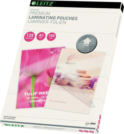 Pouches ILam - A3 - 303x426 mm - 2x125 micron - Leitz - conf. 100 pezzi Cancelleria e prodotti per ufficio/Elettronica per ufficio/Accessori/Pouches per plastificatrici Eurocartuccia - Pavullo, Commerciovirtuoso.it